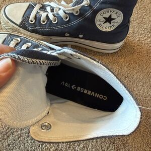 Converse Kids High-Top Sneakers - Navy and White